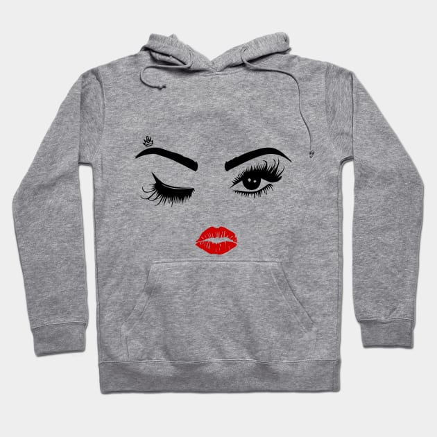 Eyes and Lips Hoodie by The New Normal Apparel